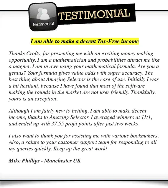 Amazing Selector testimonial mobile 2