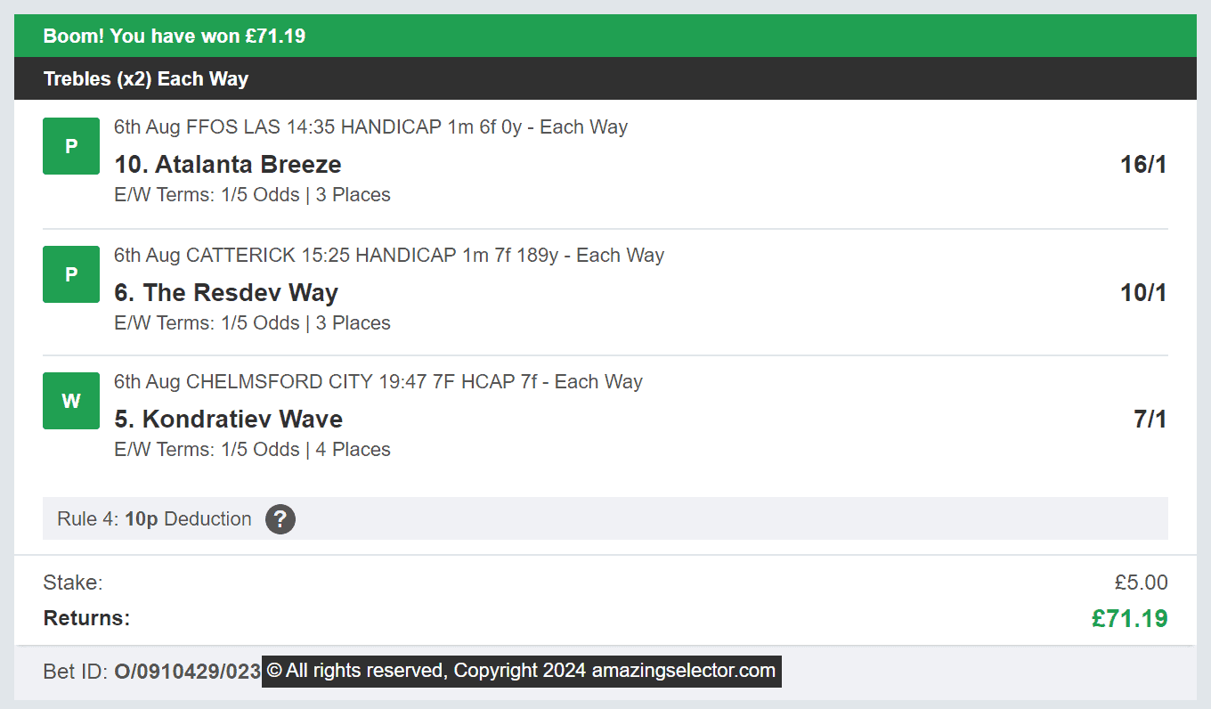 Amazing Selector - Winner Multi - 2024-08-06