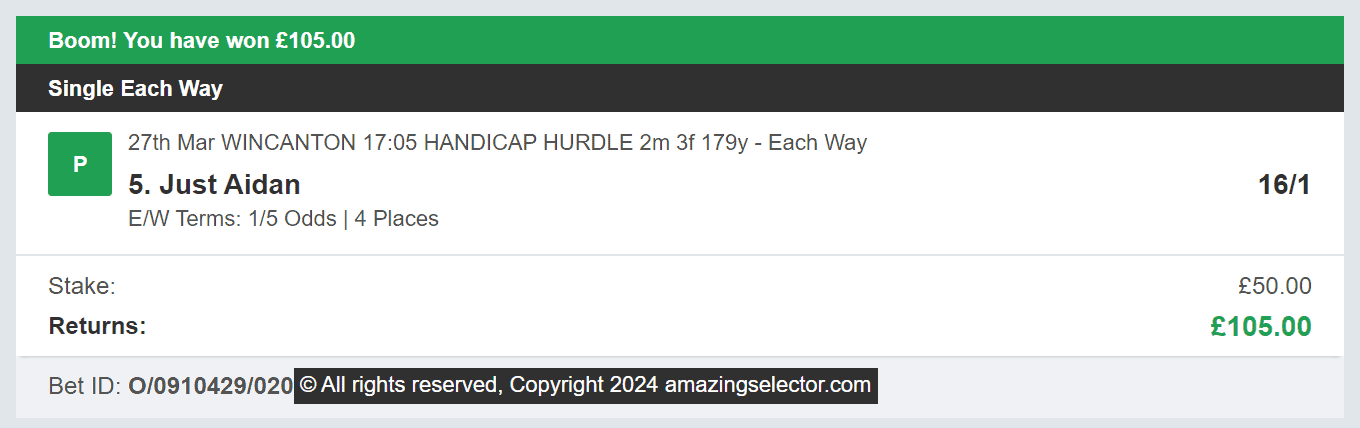 Amazing Selector - Winner 3 - 2024-03-27