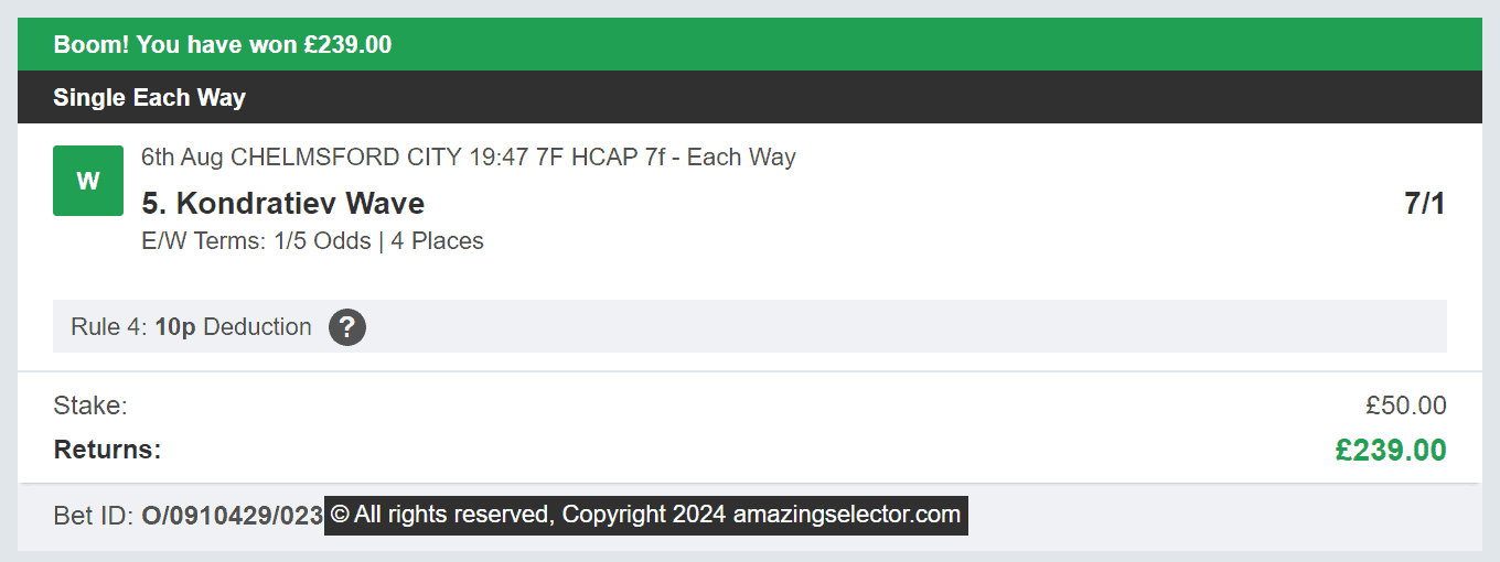Amazing Selector - Winner 3 - 2024-08-06